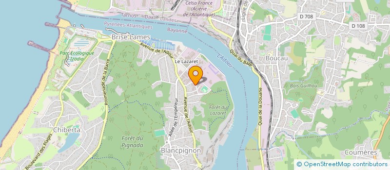 localisation de l'entreprise HERCA RESEAUX à ANGLET