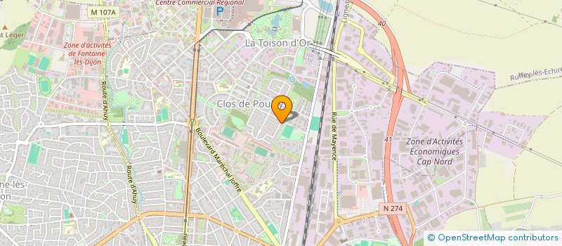 localisation de l'entreprise HEREDITAT  DIJON