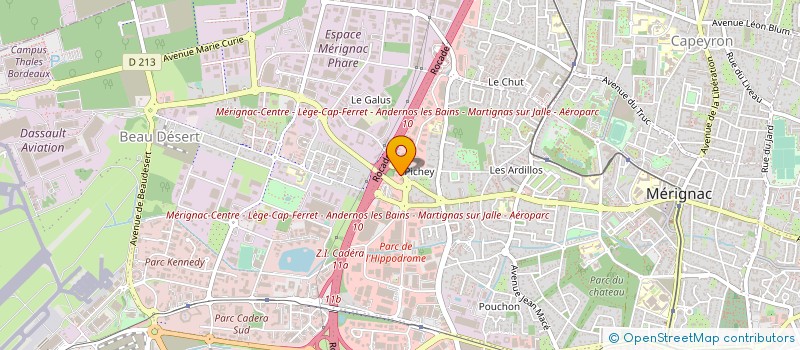 localisation de l'entreprise HEREL PAIE & PERSONNEL  MERIGNAC