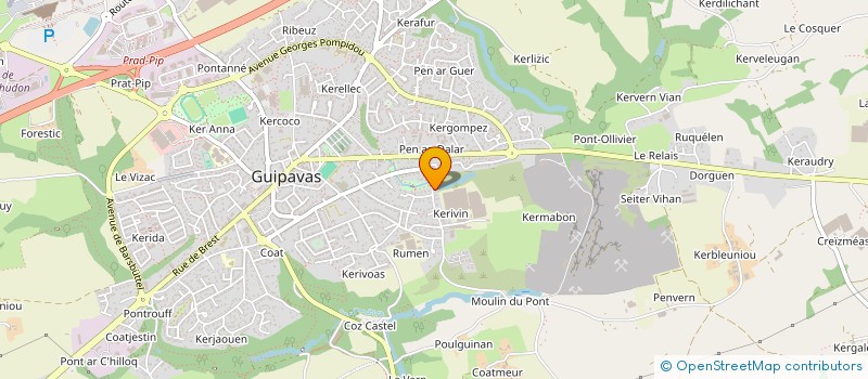 localisation de l'entreprise HEREZH  GUIPAVAS