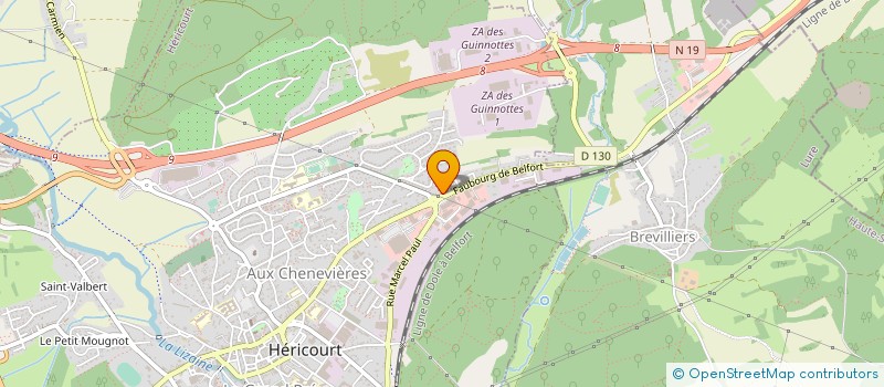 localisation de l'entreprise HERICODIS  HERICOURT