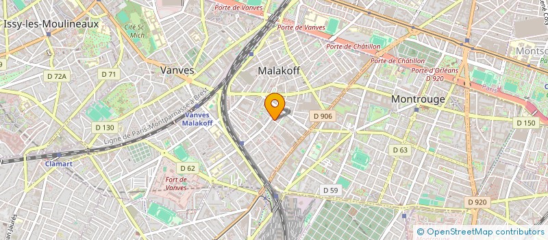 localisation de l'entreprise HERISS CAB  MALAKOFF