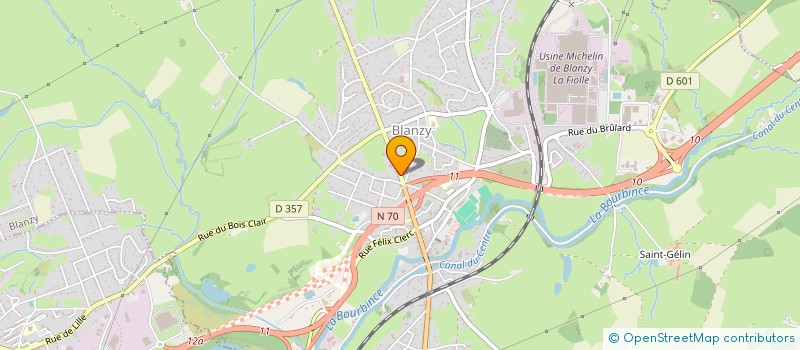 localisation de l'entreprise HERISSONS  BLANZY