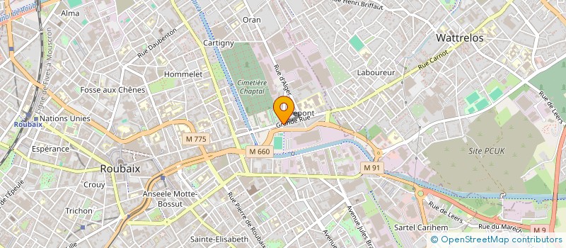 localisation de l'entreprise HERITAGE CAP-VERT  ROUBAIX