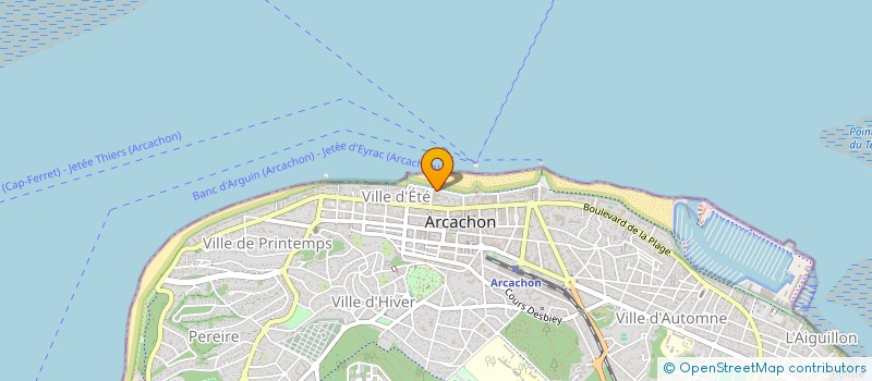localisation de l'entreprise HERITAGE&PATRIMOINE à ARCACHON
