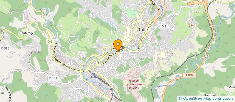 localisation de l'entreprise HERITIER ET CIE  TULLE