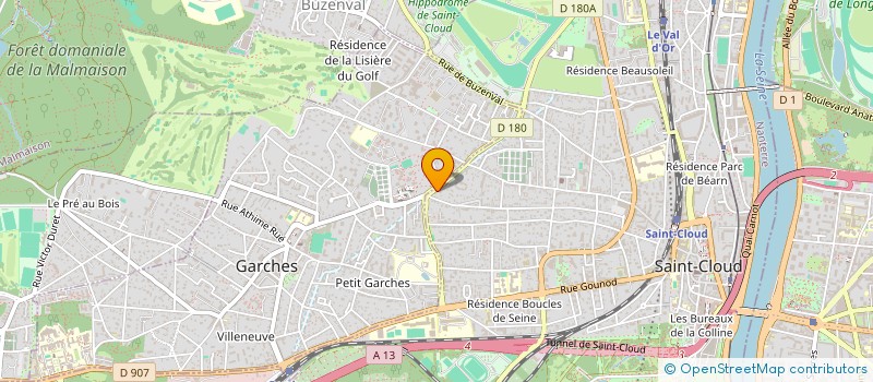 localisation de l'entreprise HERITIER FRERES à SAINT-CLOUD