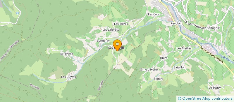 localisation de l'entreprise HERITIERS SAPIN  BEAUJEU