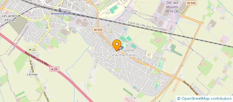 localisation de l'entreprise HERMANT ET FILS  LA CHAPELLE-D'ARMENTIERES