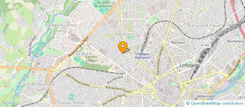 localisation de l'entreprise HERMES à LIMOGES