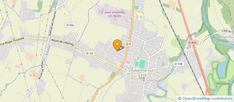 localisation de l'entreprise HERMES CARRELAGE à LABARTHE-SUR-LEZE
