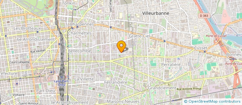 localisation de l'entreprise HERMES CONSULTANT à VILLEURBANNE
