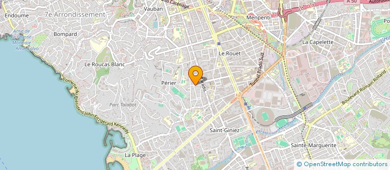 localisation de l'entreprise HERMES LOCATIONN AMBULANCES à MARSEILLE
