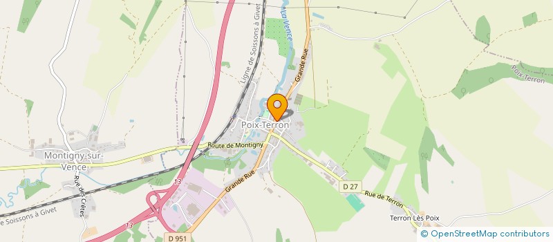 localisation de l'entreprise HERMES PARIS VTC  POIX-TERRON