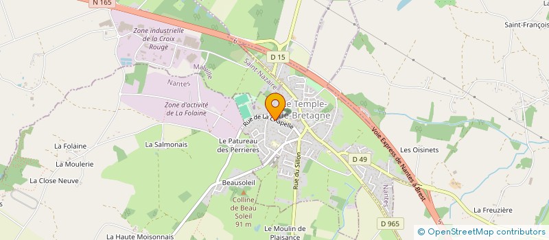 localisation de l'entreprise HERMINE MACONNERIE  LE TEMPLE-DE-BRETAGNE