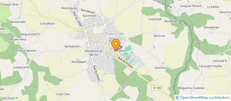 localisation de l'entreprise HERMINE PLOURIN BASKET  PLOURIN-LES-MORLAIX