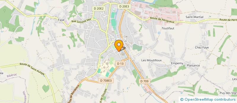 localisation de l'entreprise HERMIONE 2  RIBERAC