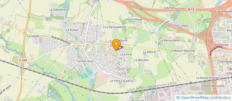 localisation de l'entreprise HERMITAGE 1  VEZIN-LE-COQUET