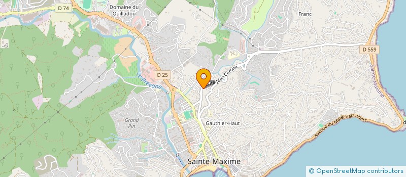 localisation de l'entreprise HERMITAGE à SAINTE-MAXIME