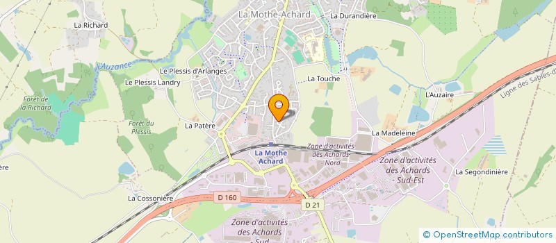 localisation de l'entreprise HERMITAGE  LES ACHARDS