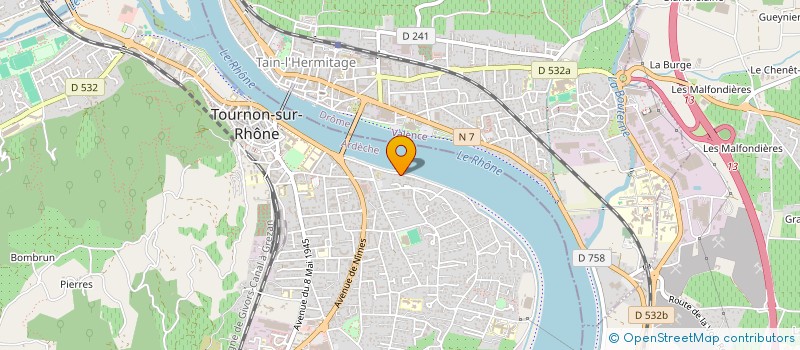 localisation de l'entreprise HERMITAGE TOURNONAIS TRIATHLON à TOURNON-SUR-RHONE