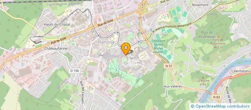 localisation de l'entreprise HERONCENDRE. MMD à BESANCON