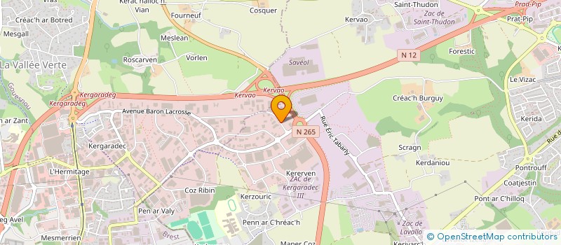 localisation de l'entreprise HERPARTS  GUIPAVAS