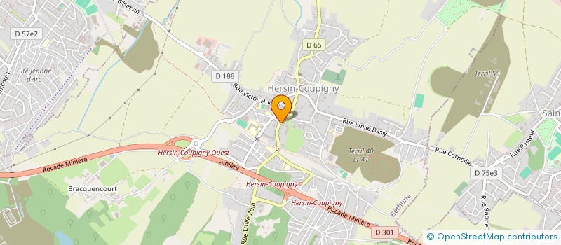 localisation de l'entreprise HERSIN BATIMENT à HERSIN-COUPIGNY