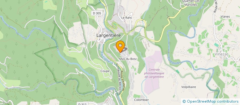 localisation de l'entreprise HERTECH CONSULTING à LARGENTIERE