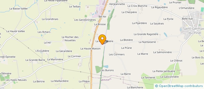 localisation de l'entreprise HERVAGAULT PLAQUISTE  ETRELLES