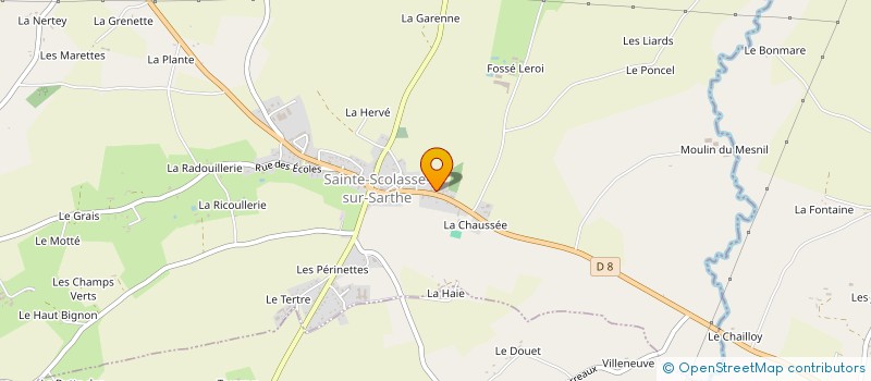 localisation de l'entreprise HERVALIS  SAINTE-SCOLASSE-SUR-SARTHE