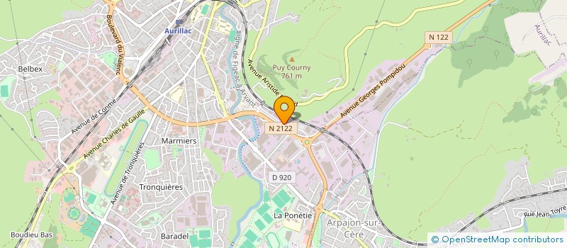 localisation de l'entreprise HERVE BRASSAC à AURILLAC