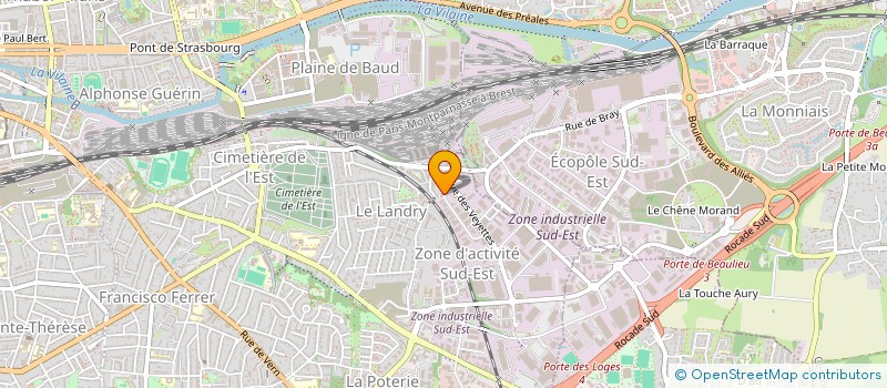 localisation de l'entreprise HERVE CAUCHIES COURSES  RENNES