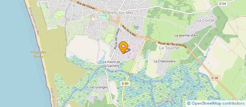 localisation de l'entreprise HERVE CLAUSSE à BREM-SUR-MER