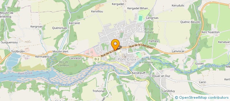 localisation de l'entreprise HERVE LCH  PONT-CROIX