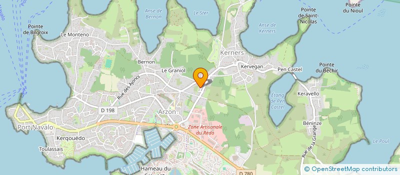 localisation de l'entreprise HERVE PERRON à ARZON