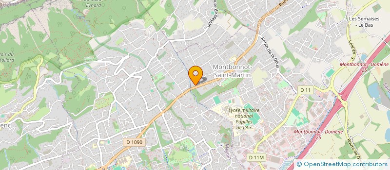 localisation de l'entreprise HERVE TAXI 38 à MONTBONNOT-SAINT-MARTIN