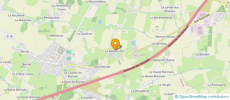 localisation de l'entreprise HERVELEU TERRASSEMENT à GOSNE