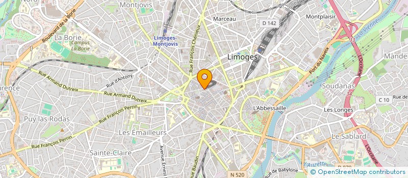 localisation de l'entreprise HERVES IMMO à LIMOGES