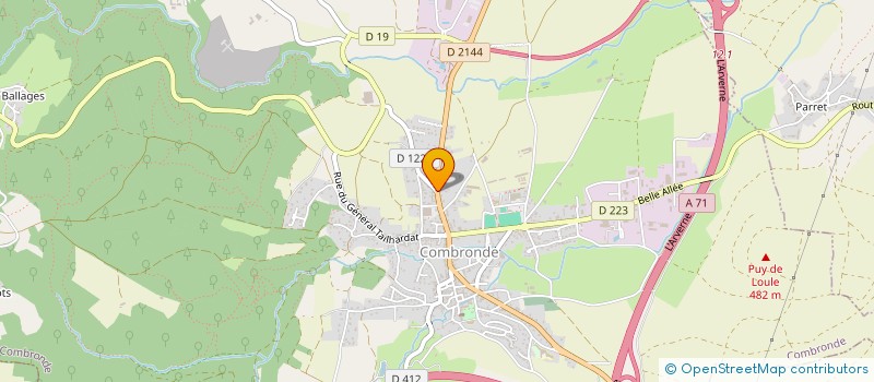 localisation de l'entreprise HERVIER  COMBRONDE