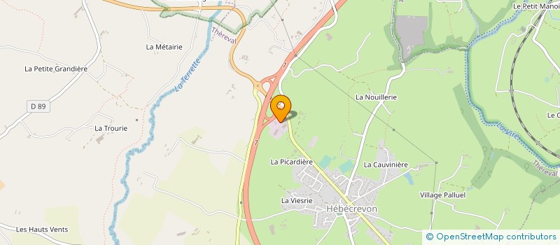 localisation de l'entreprise HERVIEU PAYSAGES  THEREVAL