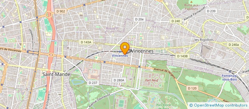 localisation de l'entreprise HERVIOU CHOCOLATIERS à VINCENNES