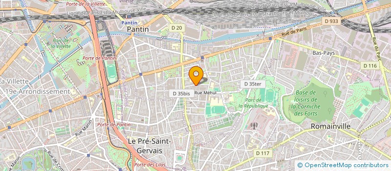 localisation de l'entreprise HERVOUET à PANTIN