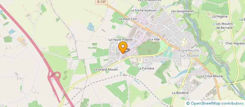 localisation de l'entreprise HERVOUET CORPORATE INDUSTRY à AIGREFEUILLE-SUR-MAINE