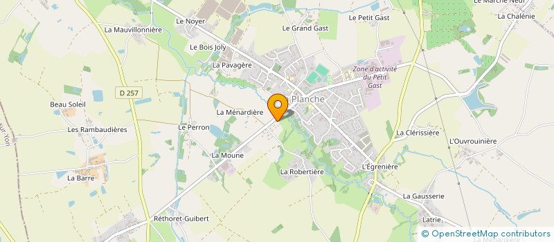 localisation de l'entreprise HERVOUET & MOUILLE  LA PLANCHE