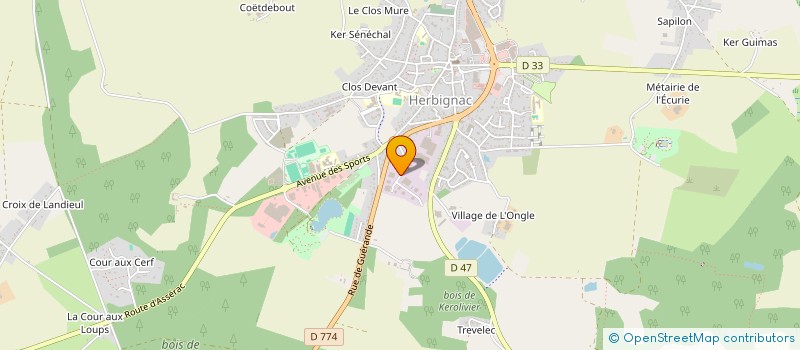 localisation de l'entreprise HERVY à HERBIGNAC