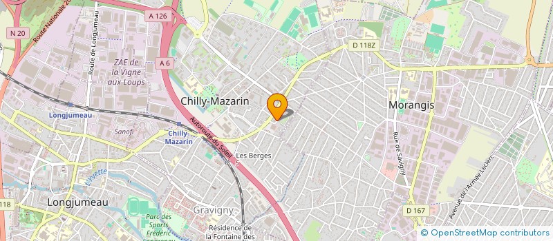 localisation de l'entreprise HESAA à CHILLY-MAZARIN