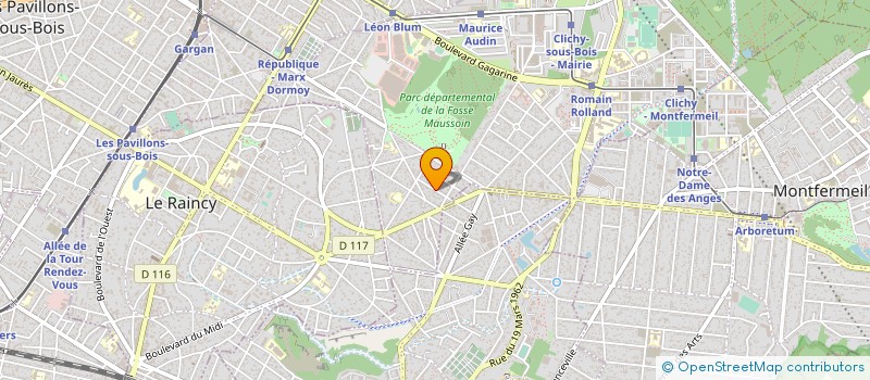 localisation de l'entreprise HESTIA à CLICHY-SOUS-BOIS