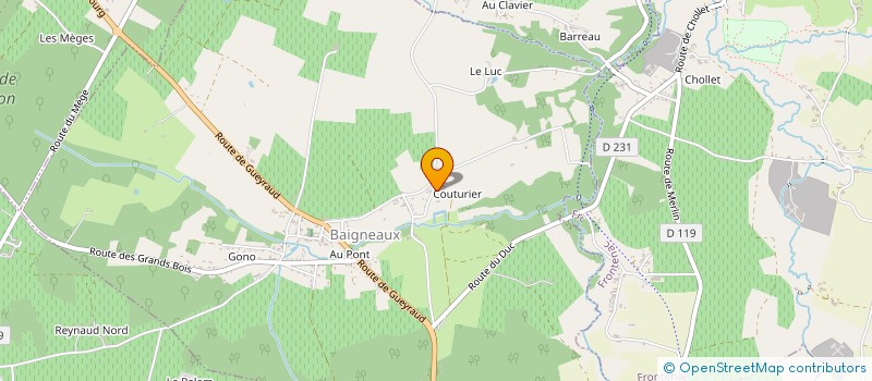 localisation de l'entreprise HESTIA à BAIGNEAUX