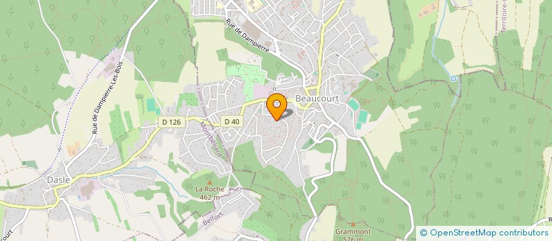 localisation de l'entreprise HESTIA à BEAUCOURT